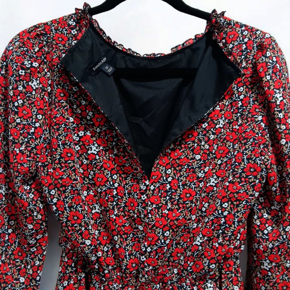 Banana Republic Red and Black Cowl Neck Sundress - Picture 3 of 7